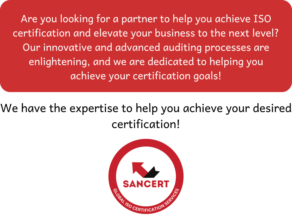 Are you looking for a partner to help you achieve ISO certification and elevate your business to the next level? Our innovative and advanced auditing processes are enlightening, and we are dedicated to helping you achieve your certification goals! We have the expertise to help you achieve your desired certification!